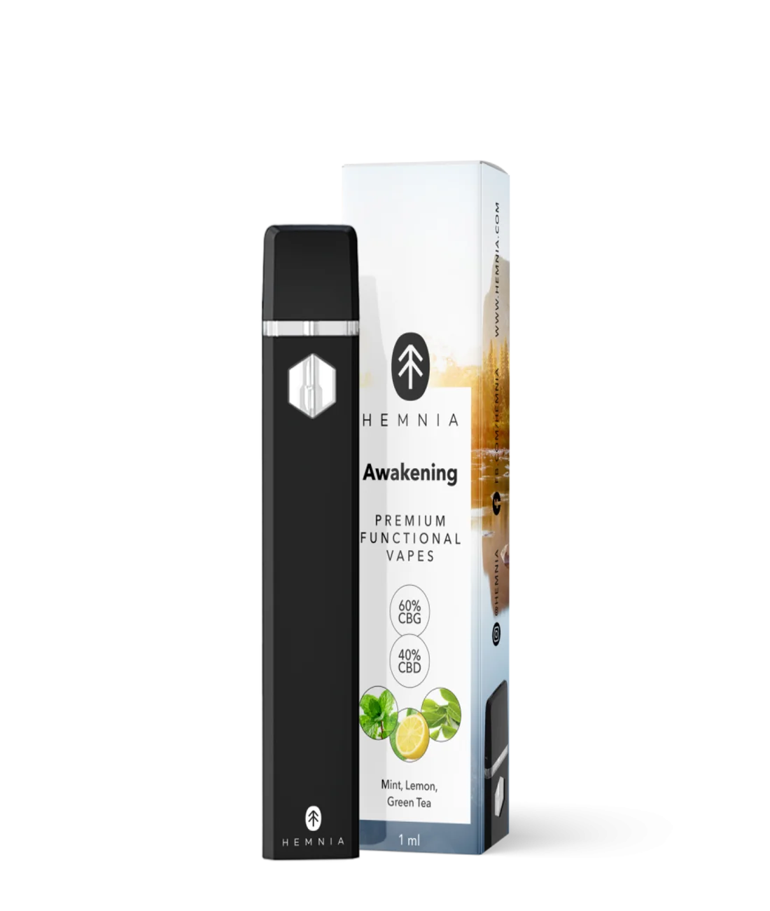 CBG+CBD ингалятор Hemnia Awakening 1 мл - Микродозинг грибов от